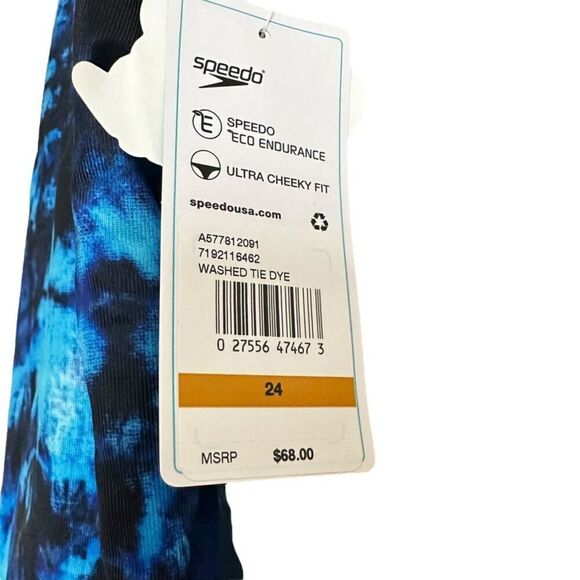 Speedo Strappy Fixed Backs Women's Size 24/XXS Washed Tie Dye Chlorine Resistant - Picture 4 of 9